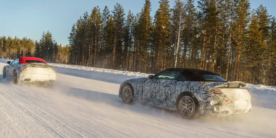 Neuer Mercedes SL als Prototyp im Härtetest