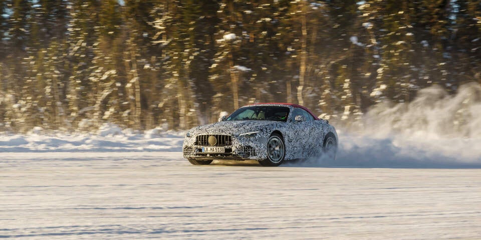 Neuer Mercedes SL als Prototyp im Härtetest