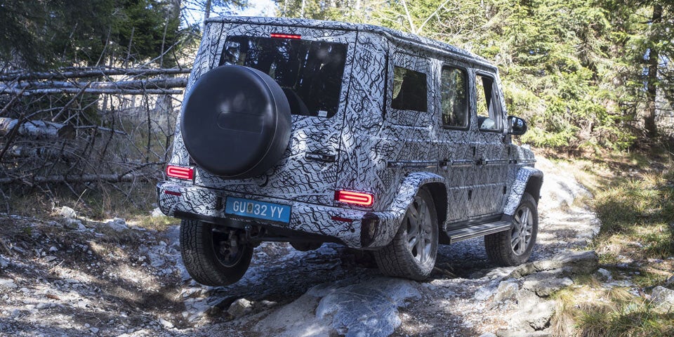 Neue G-Klasse auf Klettertour nahe Graz