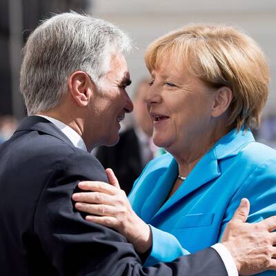 Merkel zu Besuch bei Faymann