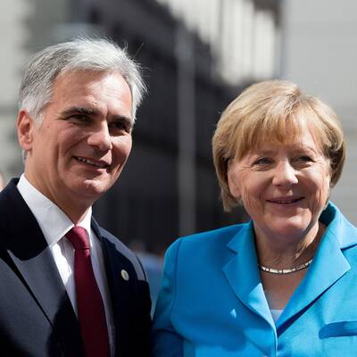 Merkel zu Besuch bei Faymann