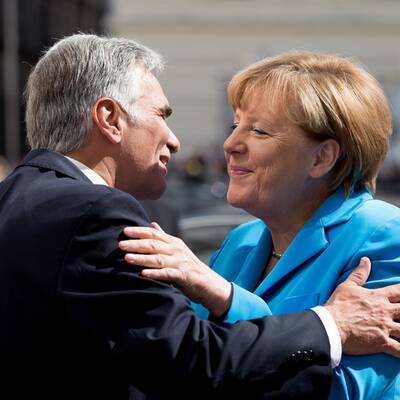 Merkel zu Besuch bei Faymann