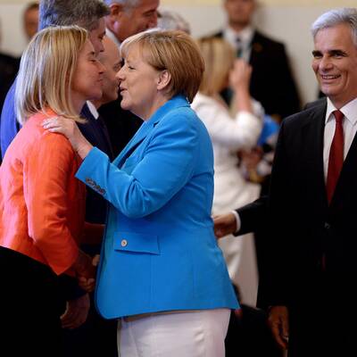 Merkel zu Besuch bei Faymann