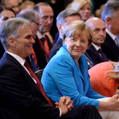 Merkel zu Besuch bei Faymann