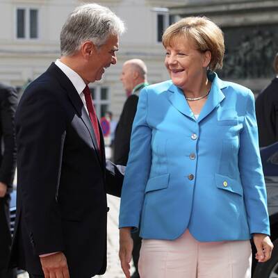Merkel zu Besuch bei Faymann