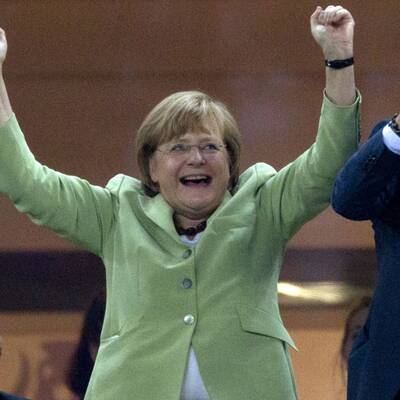 So irre jubelte Angela Merkel