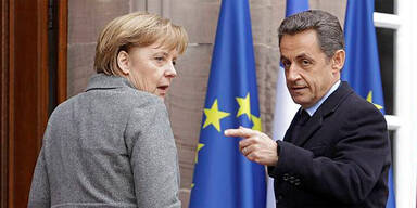 Nicolas Sarkozy und Angela Merkel