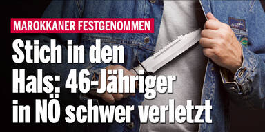 Stich in den Hals: 46-Jähriger schwer verletzt