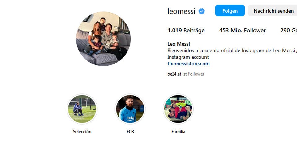 Verrät Lionel Messi hier seinen neuen Club?