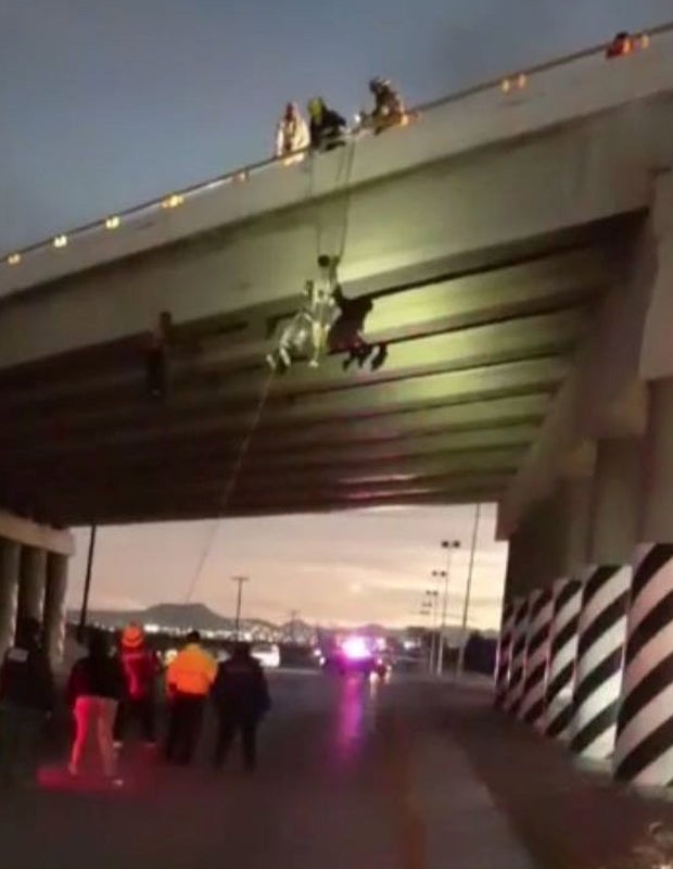 Horror: Sechs Leichen hängen von Brücke