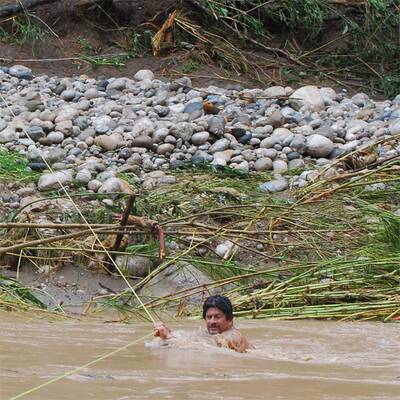 Spektakulärer Hangrutsch in Mexiko