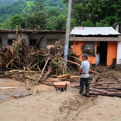 Spektakulärer Hangrutsch in Mexiko