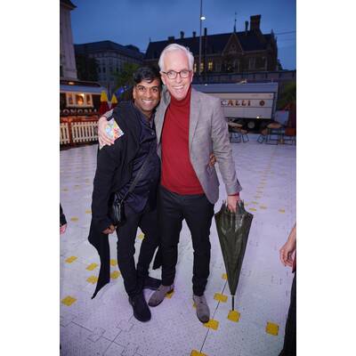 Ines und Fadi Merza mit Sohn Michel