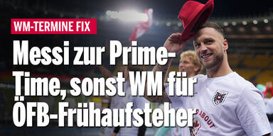 WM steht! Dann spielt Österreich gegen Messi und Co.