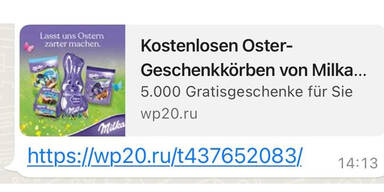 Polizei warnt vor Fake-Milka-Gewinnspiel