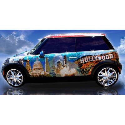 Mini Cooper mit einer Million Swarovski-Steinchen