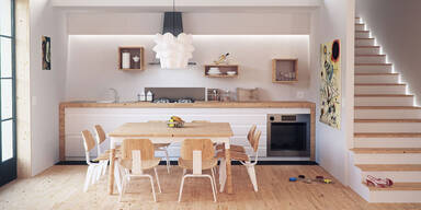 Einrichten eines minimalistischen Zimmers