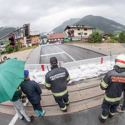 Hochwasser in Brixen im Thale 