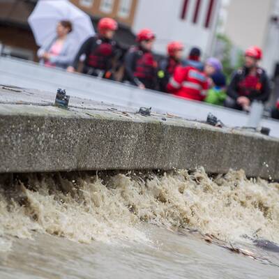 Hochwasser in Brixen im Thale 