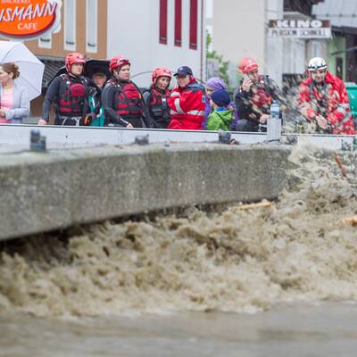 Hochwasser in Brixen im Thale 