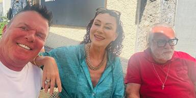 Mausi Lugner mit Karl Schweigel und Marcus von Anhalt