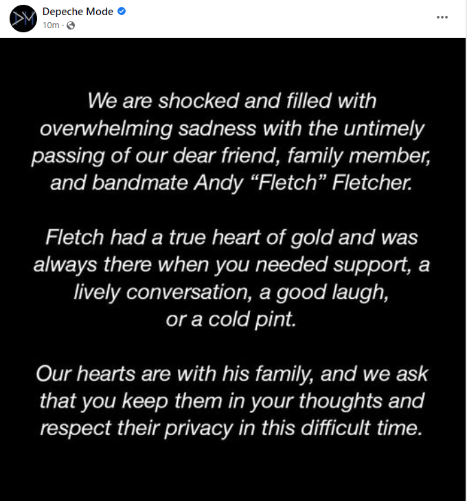 Depeche-Mode-Keyboarder Andy Fletcher ist tot