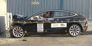 So schlägt sich das Model 3 im Crashtest