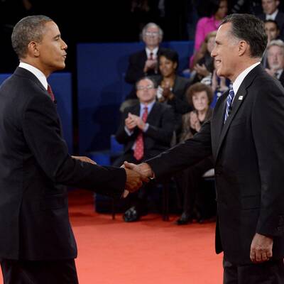 Obama und Romney in der 