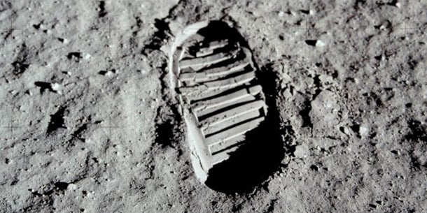 Mond Neil Armstrong Fußabdruck