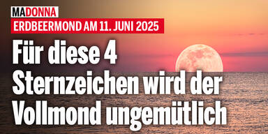 Vollmond am 11. Juni 2025: Für diese 4 Sternzeichen wird der Erdbeermond ungemütlich