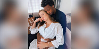 Tennis-Traumpaar im Baby-Gl&uuml;ck