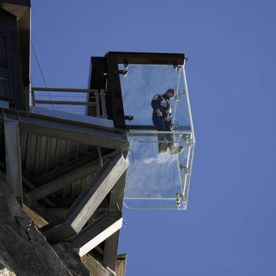 Glaskubus am Mont Blanc