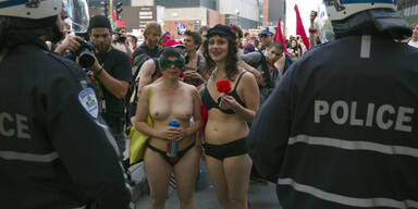 Nackt-Proteste gegen Studiengebühren