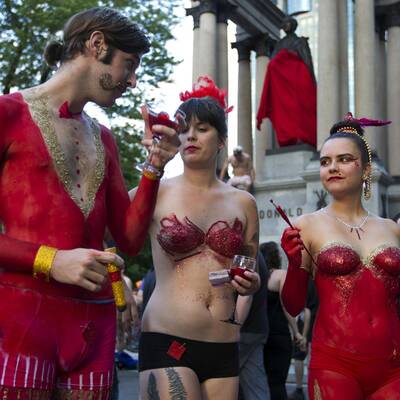 Nackt-Proteste gegen Studiengebühren