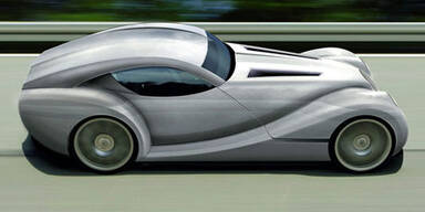Extravaganter Sportwagen mit Null-Emmission