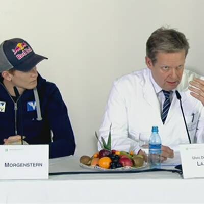 Vor seinem Auftritt absolvierte Morgenstern noch eine letzte Therapieeinheit