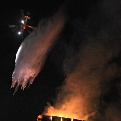 Brand im Federazija-Turm