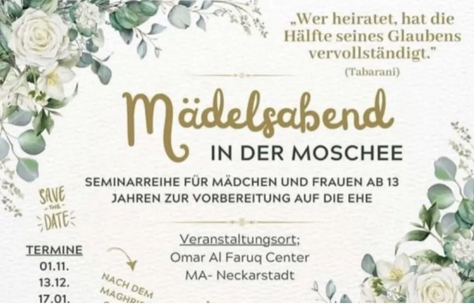 Moschee gibt Ehe-Kurse für Mädchen ab 13