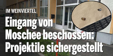 Eingang von Moschee beschossen: Projektile sichergestellt