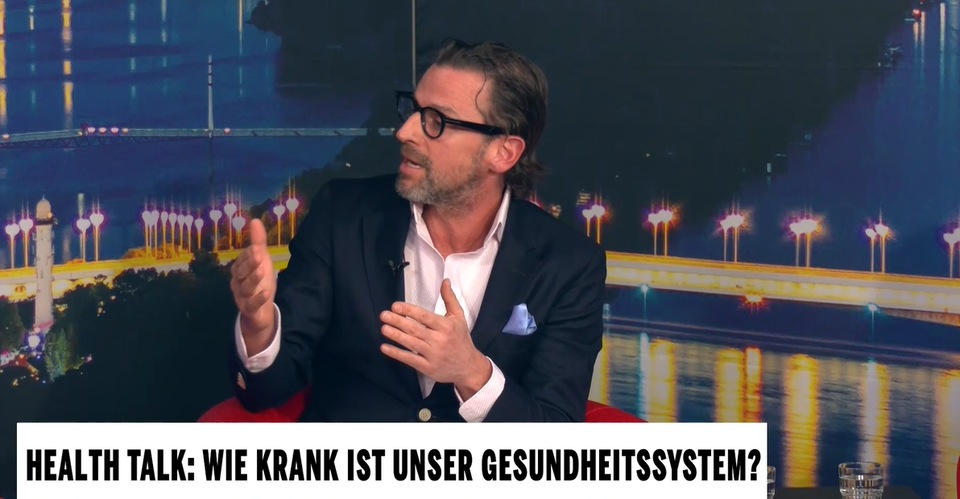 Arzt Veith Moser im oe24-Health Talk mit Isabelle Daniel.