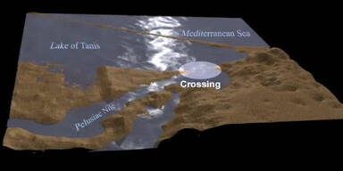 Wind teilte das Rote Meer f&uuml;r Moses