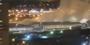 Corona-Spital in Moskau brennt