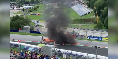 Moto GP Feuercrash