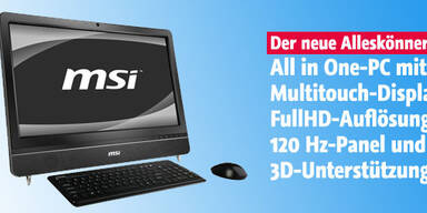 MSI FullHD-AiO-PC mit Touch, 3D und 120 Hz