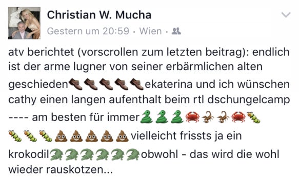 Mucha attackiert Cathy Lugner