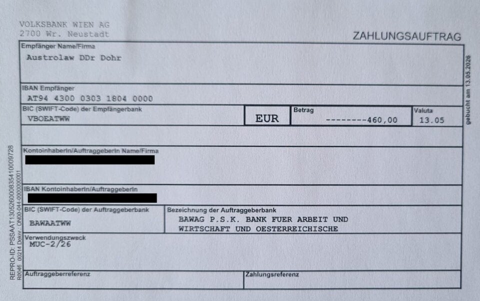 Die Party-Crasherin bezahlte die geforderte Summe von 460 Euro für den Abend bei Christian Muchas Jubiläumsfeier. 