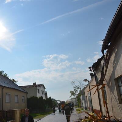 Unwetter-Schäden in Müllendorf (Burgenland)