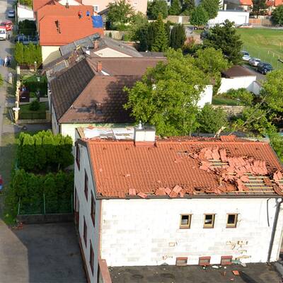 Unwetter-Schäden in Müllendorf (Burgenland)