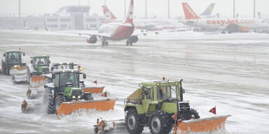 Schnee in M&uuml;nchen: Wien-Flug gestrichen