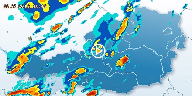 Hagel-Front verwüstet Österreich